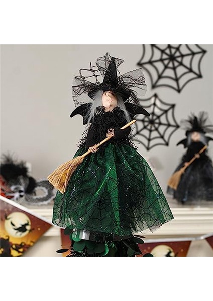 Cadılar Bayramı Cadı Dekorasyonu 11 Inç Cadı Bebeği Cadılar Bayramı Diken Cadı Bebek Cadı Şapkası ve Cadı Süpürge Siyah (Yurt Dışından) fiyatları