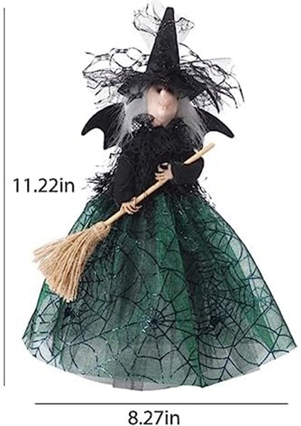 Cadılar Bayramı Cadı Dekorasyonu 11 Inç Cadı Bebeği Cadılar Bayramı Diken Cadı Bebek Cadı Şapkası ve Cadı Süpürge Siyah (Yurt Dışından) fırsatları
