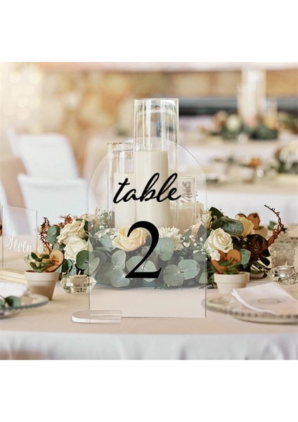 20PCS Stand Boş Boş Misafir Adı Etiketleri Düğün Tablo Numarası Tutucu Dekorasyon Malzemeleri ile Temiz Akrilik Işaret Arch (Yurt Dışından) fiyatları