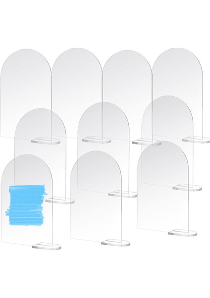 20PCS Stand Boş Boş Misafir Adı Etiketleri Düğün Tablo Numarası Tutucu Dekorasyon Malzemeleri ile Temiz Akrilik Işaret Arch (Yurt Dışından) modelleri