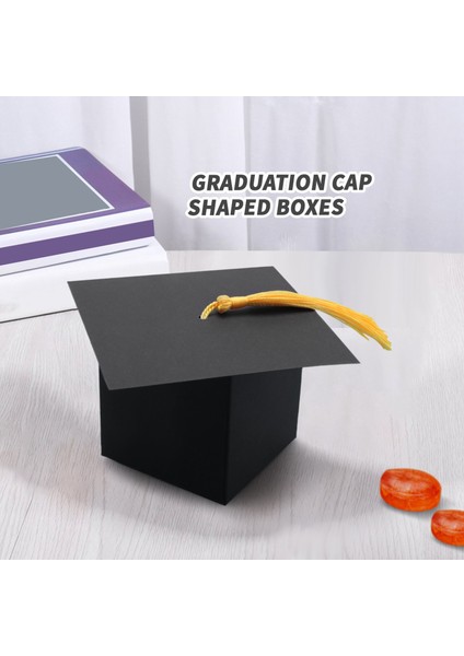Mezuniyet Dekorasyonları 50 Pcs Mezuniyet Şeker Kutusu Dıy Grad Cap Box Mezuniyet Hediyesi Mezuniyet Partisi Favorler Dekor (Yurt Dışından) fiyatları