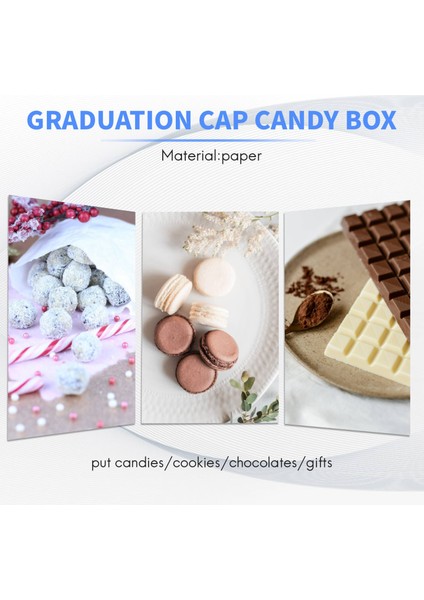 Mezuniyet Dekorasyonları 50 Pcs Mezuniyet Şeker Kutusu Dıy Grad Cap Box Mezuniyet Hediyesi Mezuniyet Partisi Favorler Dekor (Yurt Dışından) indirimleri