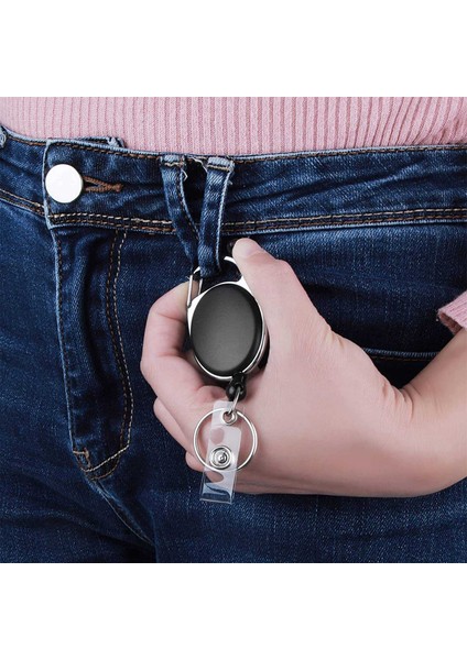 Genişletilebilir Anahtar Fob, Vinil Kayış ve Anahtar Halka ile 4 Id Jojo Rozeti Makarası Seti, Uzatılabilir Kordon, Karabiner (Yurt Dışından) indirimleri