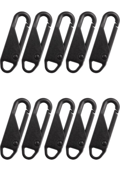 10 Adet Fermuar Yedek Fermuarlı Onarım Kiti Fermuar Kaydırıcı Çekme Sekmesi Evrensel Fermuarlı Düzeltici Metal Fermuarlı Kafa (Siyah) (Yurt Dışından)