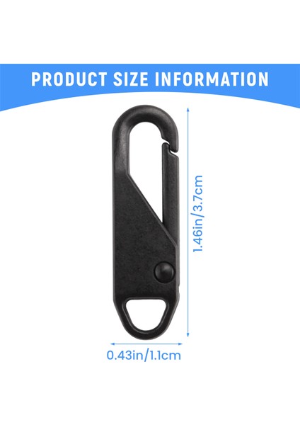 10 Adet Fermuar Yedek Fermuarlı Onarım Kiti Fermuar Kaydırıcı Çekme Sekmesi Evrensel Fermuarlı Düzeltici Metal Fermuarlı Kafa (Siyah) (Yurt Dışından) fırsatları