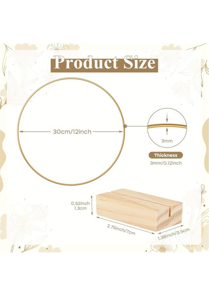 5pcs 12IN Metal Çiçek Çember Centerpiece Şerit 5 Ahşap Masa Dekorasyonu Diy Düğün Dekorasyon Duvarı Asma (Yurt Dışından) indirimleri