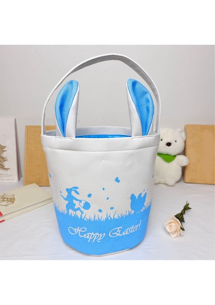 Paskalya Sepeti Depolama, Kulplu Boş Tuval Sepeti, Erkek ve Kızlar Için Katlanabilir Kova Çantaları, Kıyafetler, Oyuncaklar Mavisi (Yurt Dışından) indirimleri