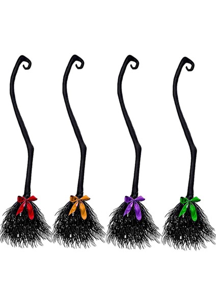 Cadılar Bayramı Dekorasyonu Cadı Uçan Süpürge, Parti Dans Kostümü Props Cadı Süpürge Dekorasyonu Siyah ve Kırmızı (Yurt Dışından) fiyatları