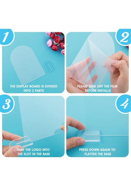 20PCS Stand Boş Boş Misafir Adı Etiketleri Düğün Tablo Numarası Tutucu Dekorasyon Malzemeleri ile Temiz Akrilik Işaret Arch (Yurt Dışından) fırsatları