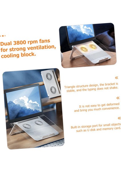 Dizüstü Bilgisayar Soğutma Standı Dizüstü Bilgisayar Soğutma Pedi Çift Fan Taşınabilir Dizüstü Soğutucu Sessiz Katlanabilir Tablet Stand (Yurt Dışından) modelleri