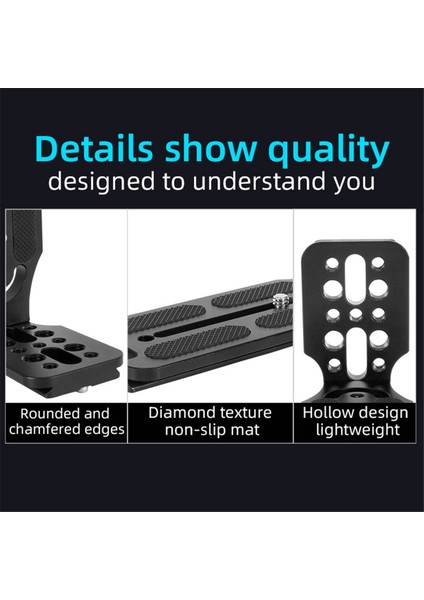 Katlanabilir Evrensel Kamera L Braket Atış Sürümü L Plaka 1/4 Vidalı Kanon Nikon Sony Osmo Ronin Zhiyun Için Uyumlu (Yurt Dışından) indirimleri