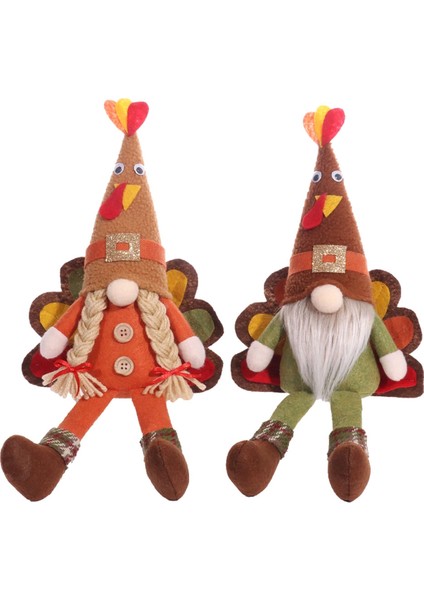 Gnome Peluş Hindi Süsü El Yapımı Isveç Mr &amp; Bayan Ev Için Gnomes Ev Sonbahar Hasat Partisi Malzemeleri Dekorasyonlar (Yurt Dışından)