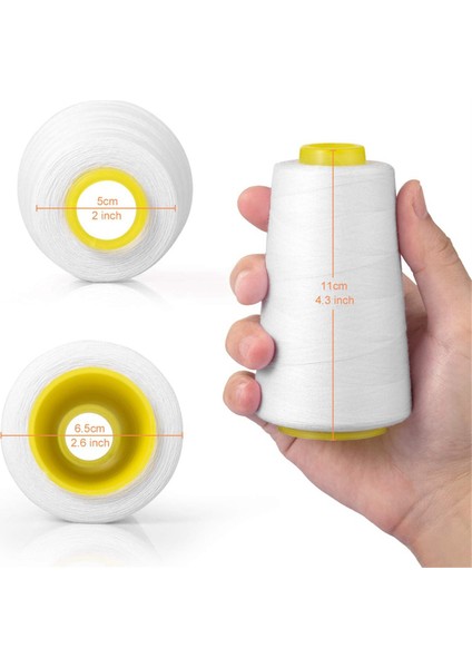 Dikiş Için Çok Amaçlı Beyaz Iplik, Dikiş Makinesi Için Her Bir Makara Ipliği 3000 Metre Dikiş Ipliği Dikiş Ipliği (Yurt Dışından) fiyatları
