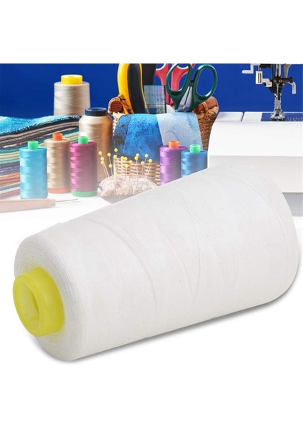 Dikiş Için Çok Amaçlı Beyaz Iplik, Dikiş Makinesi Için Her Bir Makara Ipliği 3000 Metre Dikiş Ipliği Dikiş Ipliği (Yurt Dışından) indirimleri