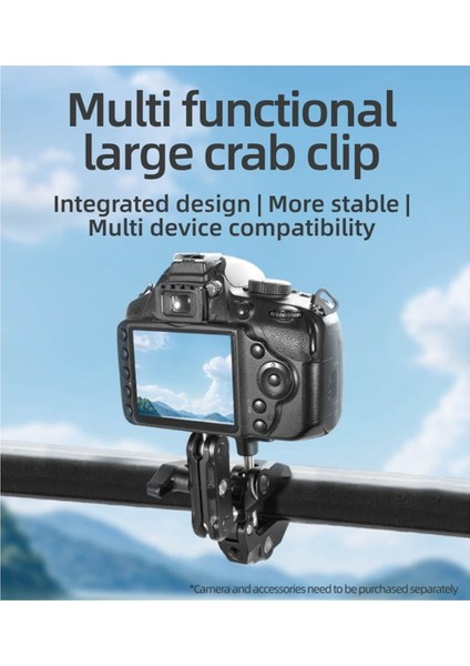 Metal Süper Kelepçe 360 ​​° Ballhead Sihirli Kol Çift Top Kafa Adaptörü 1/4in Vidalı Kamera Monitörü LED Işık Için 3/8in Iplik (Yurt Dışından) modelleri