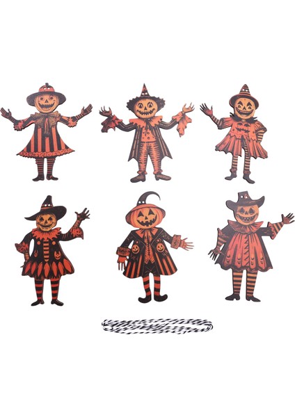 Cadılar Bayramı Vintage Bunting Ahşap Cadılar Bayramı Banner Asır Vintage Çiftlik Banner Cadılar Bayramı Dekorasyonları Halat A (Yurt Dışından)