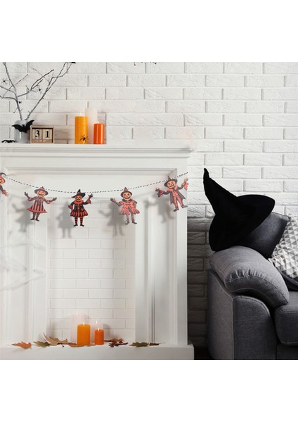 Cadılar Bayramı Vintage Bunting Ahşap Cadılar Bayramı Banner Asır Vintage Çiftlik Banner Cadılar Bayramı Dekorasyonları Halat A (Yurt Dışından) indirimleri