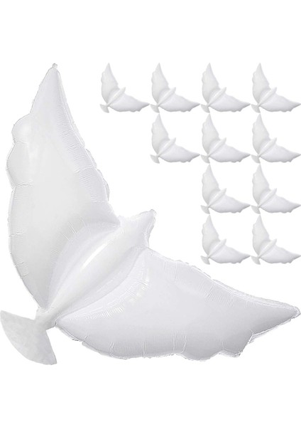 12 Paket Güvercin Balonları Memorial Sky, Biyobozunur Beyaz Angel Fenerler Cenaze Partisi Süslemeleri (Yurt Dışından)