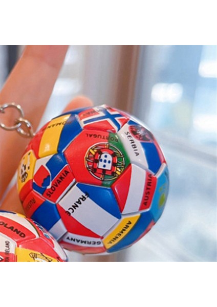 1 Adet Simülasyon Spor Futbol Kolye Anahtarlık Ülkeleri Araba Çantası Sırt Çantası Aksesuarları Için Top Bay Bayrak Anahtar Zinciri (Yurt Dışından) modelleri