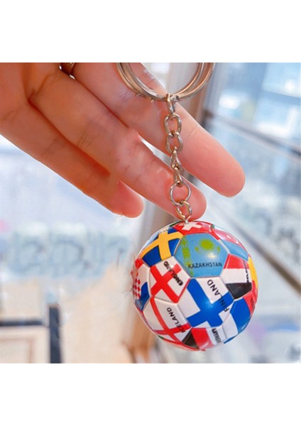 1 Adet Simülasyon Spor Futbol Kolye Anahtarlık Ülkeleri Araba Çantası Sırt Çantası Aksesuarları Için Top Bay Bayrak Anahtar Zinciri (Yurt Dışından) indirimleri