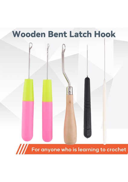 Bent Mandal Kanca Tığ Işi Iğne Kancası, Ahşap Bükülmüş Mandal Kanalı Plastik Kıvrımlı Tığ Işi Iğne Saç Halı Yapımı (Yurt Dışından) indirimleri