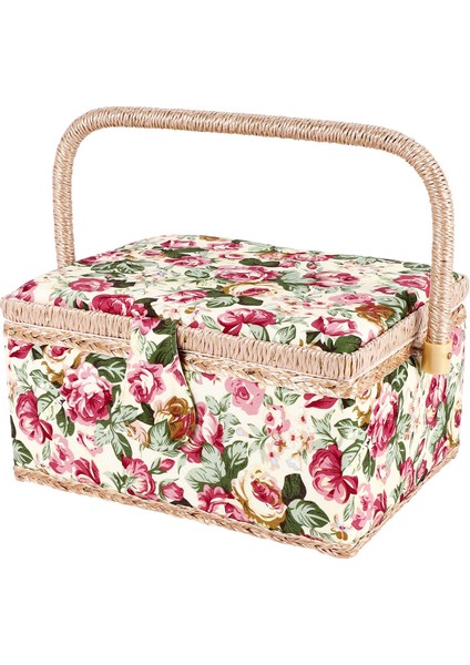 Ekstra Büyük Dikiş Sepeti, Vintage Dikiş Sepeti, Iğneler, Iplik, Bandeli ve Diğer Dikiş Malzemeleri Için Depolama (Yurt Dışından) fiyatları