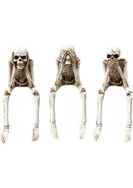 3pcs Cadılar Bayramı Hayalet Kafatası Reçine Dekorasyon Ürpertici Pervane Cadılar Bayramı Dekorasyon Kapalı Açık Korku Evi Destek (Yurt Dışından)