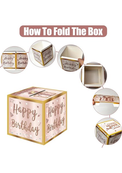 Dıy Doğum Günü Para Kutusu Nakit Hediyeler, Çekin Mutlu Doğum Günü Kartı 30 Pcs Şeffaf Çantalar, Kız Kadınlar Için Para Hediyeleri Kutusu (Yurt Dışından) fırsatları