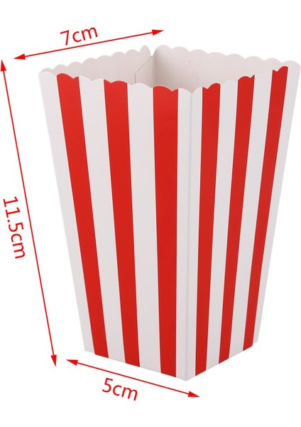 12 Sinema Çizgisi Partiye Edin Küçük Şeker Favor Patlamış Mısır Çanta Kutuları, Kırmızı (Yurt Dışından) fiyatları