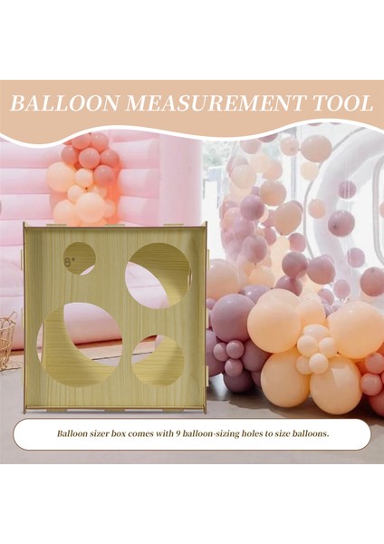 9 Delik Katlanabilir Balon Sörfü Kutusu Ölçüm Aracı Doğum Günü Düğün Partisi Için Kararlı 2-10 Inç (Yurt Dışından) indirimleri