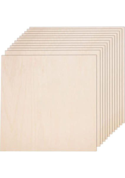 Basswood Board, Basswood Sac Kontrosu Lazer Kesme Için Yumuşak Zanaat Ahşap Tahtası, Dıy Binası Modeli 30X30X0.3CM (Yurt Dışından)