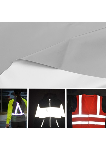 Gümüş Yansıtıcı Kumaş Kumaş Malzeme Üzerine Dikiş Vurgu Kimyasal Elyaf 39.4inch (Yurt Dışından) indirimleri