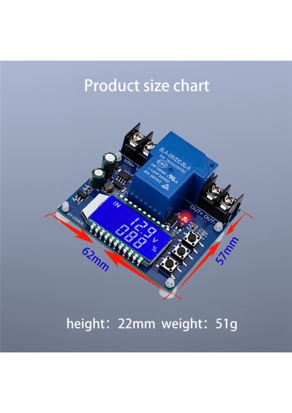 XY-CD63L 30A Pil Şarj Deşarjı Kontrolörü Düşük Voltaj Kesme Anahtarı Aşağı Gerilim Aşırı Gerilim Koruma Ekran (Yurt Dışından)