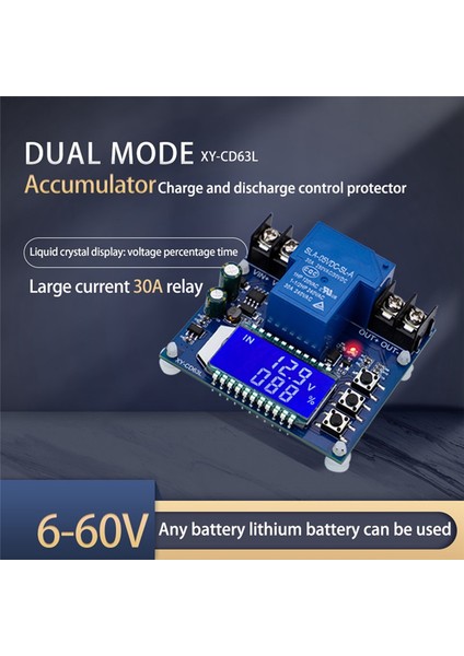 XY-CD63L 30A Pil Şarj Deşarjı Kontrolörü Düşük Voltaj Kesme Anahtarı Aşağı Gerilim Aşırı Gerilim Koruma Ekran (Yurt Dışından) indirimleri