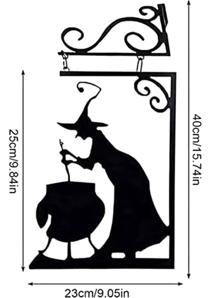 Cadılar Bayramı Cadı Kazan Siluet Duvar Dekoru, Metal Cadılar Kazan Duvar Asma Süs, Asılı Duvar Sanatı Ev Dekor (Yurt Dışından) fırsatları
