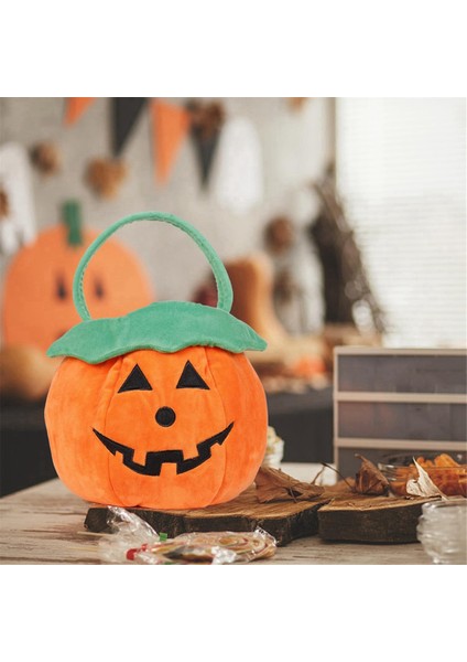 Cadılar Bayramı Hile Veya Sepet Çantaları Şeker Kovaları, Yeniden Kullanılabilir Taşınabilir Kabak Tote Peluş Sepet Hediyeleri Için (Yurt Dışından) modelleri