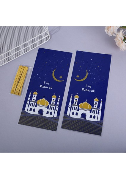 Eid Mubarak Hediye Çantaları Plastik Kurabiye Şeker Çantası Ramazan Kareem Islami Müslüman Partisi Malzemeler Eid Al-Fitr Hediye (Yurt Dışından) modelleri