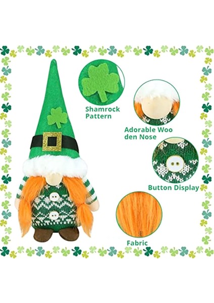 St Patricks Günü Gnomes 2 St Patrick Günü Hediyeleri, Yüzsüz Yaşlılar Irlanda Festival Asılı Süsleme Süs (Yurt Dışından) indirimleri