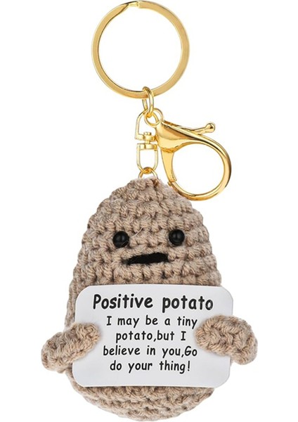 Mini Komik Patates Anahtarlık, Patates Tığ Işi Sevimli Yün Örgü Patates Bebek Hediyeleri Pozitif (Yurt Dışından)