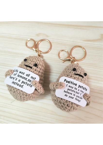 Mini Komik Patates Anahtarlık, Patates Tığ Işi Sevimli Yün Örgü Patates Bebek Hediyeleri Pozitif (Yurt Dışından) indirimleri