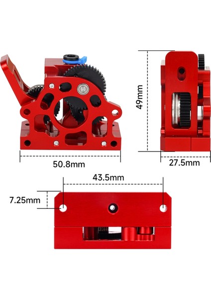 CR10 Ender 3 Cr6 Voron Hgx Lite Extruder Çift Dişli Ekstrüder Sert Çelik Dişli Motorlu Motor 3D Yazıcı Parçaları (Yurt Dışından) fırsatları