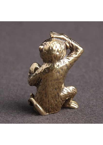 Bronz Mini Maymun Heykeli Maymun Heykeli Peyzaj Aksesuarları, Çay Masası, Masa Antika Küçük Bronz Eşya (Yurt Dışından) indirimleri