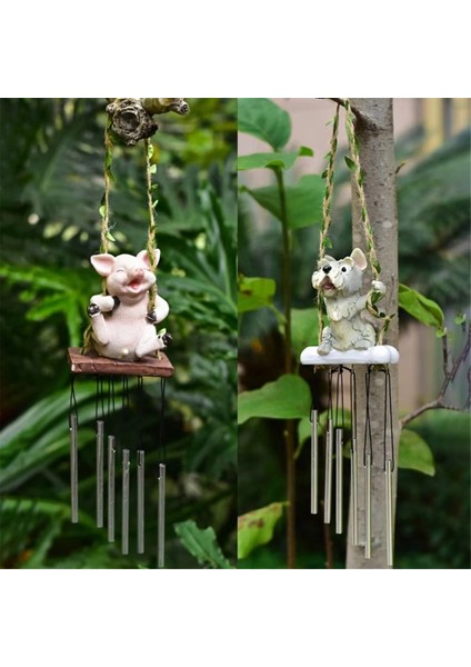 Sevimli Hayvan Rüzgar Çanları Karikatür Hayvan Kolye Dekoratif Salıncak Bahçe Zanaat Süsleri C (Yurt Dışından) fiyatları