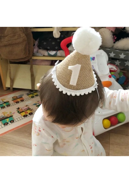 Şapka Bebek Doğum Günü Partisi Şapka 2. Yıl Çocuklar Bebek Duş Şapka Doğum Günü Kafa Bandı Dekorasyon D (Yurt Dışından) fırsatları