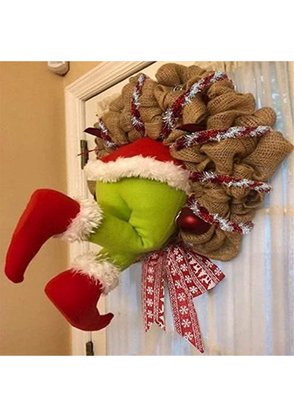 Çelenk, Noel Hırsızı Çelenk, Noel Hırsızı Nasıl Çaldı Ön Kapı Dekorasyonu Için Noel Çuval Bezi Çelenk Çelenk (Yurt Dışından) modelleri