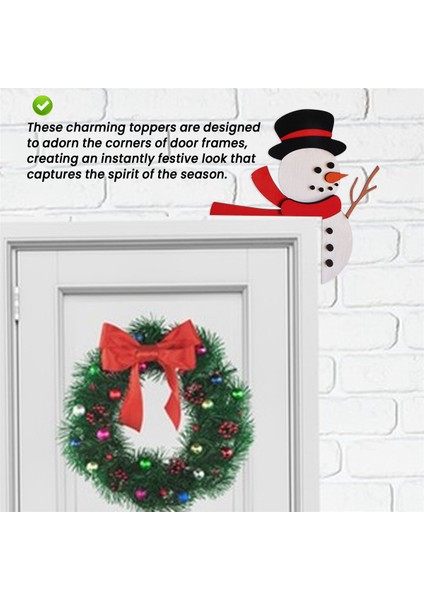 Noel Kapısı Toppers Dekor, Üst Kapı Çerçevesi Köşe Işaret Süslemeleri, Ev Dekoru Eve Dekoru Eve Dekoru E (Yurt Dışından) indirimleri
