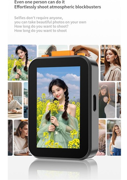 RK-X40H Kablosuz Selfie Monitör Ekran 850MAH Bluetooth Deklanşör Odak Ayarı Telefon Stand Selfie Vlog Siyah (Yurt Dışından) fiyatları