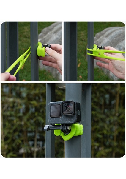 Gopro Için Telesin Çok Fonksiyonlu Elastik Kayış Hareketi Sabitleme Braketi Çok Fonksiyonlu Silikon Elastik Mini Q Braketi, Gri (Yurt Dışından) fiyatları