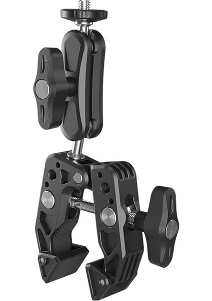 Gopro INSTA360 Djı Osmo Aciton Cep Telefonu Aksiyon Kamerası Için Çift 360 ° Ball Head Sihirli Kollu Alüminyum Süper Kelepçesi (Yurt Dışından)