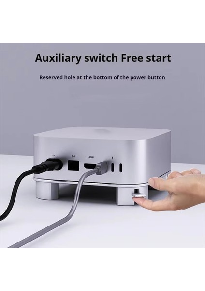 Mac Mini M4 Stand Alüminyum Alaşım Masaüstü Soğutma Braketi Mac Mini M4/m4 Pro 2024 (Yurt Dışından) modelleri
